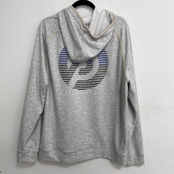 Rhone Peloton Hoodie Gray Pullover Sweatshirt Athletic Gym Workout Logo Mens XL - Picture 5 of 11
